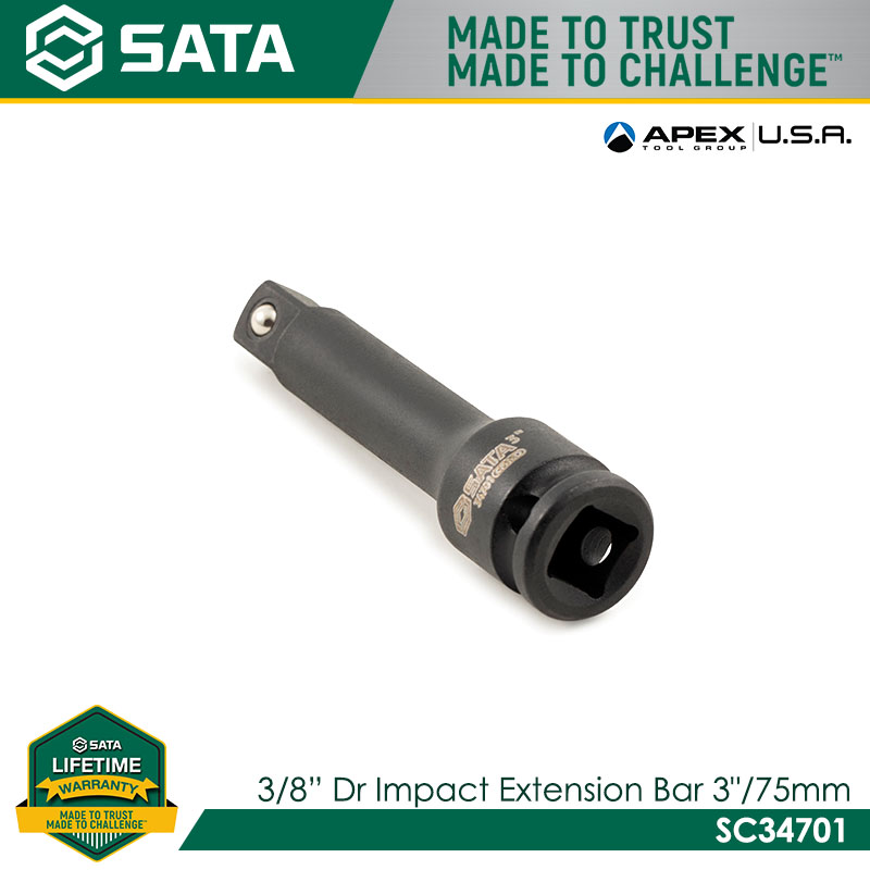 SATA SC34701 3/8" Dr Impact Extension Bar 3"/75mm - Image 2