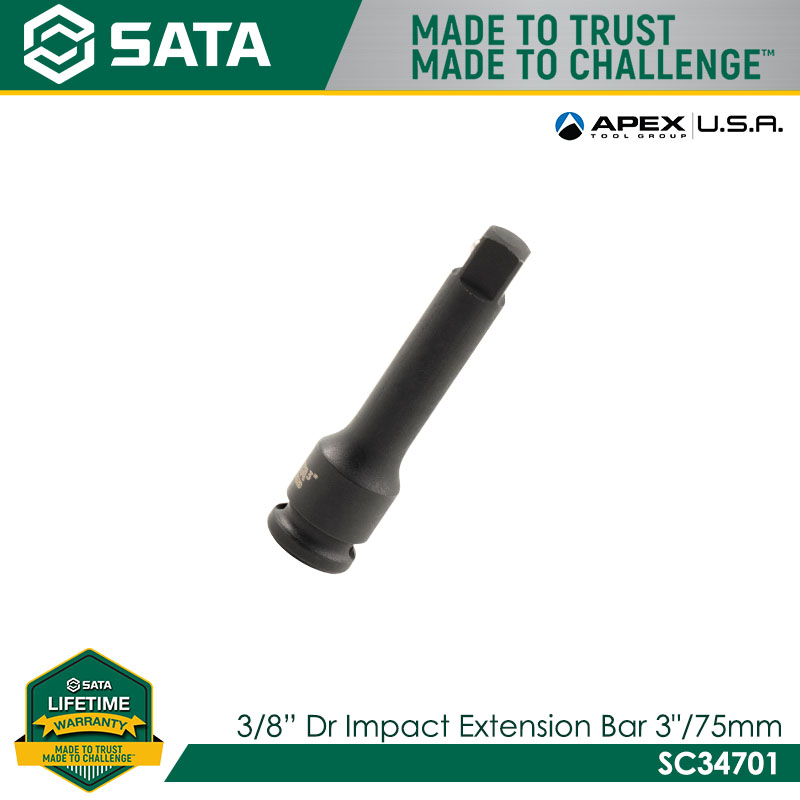 SATA SC34701 3/8" Dr Impact Extension Bar 3"/75mm - Image 3