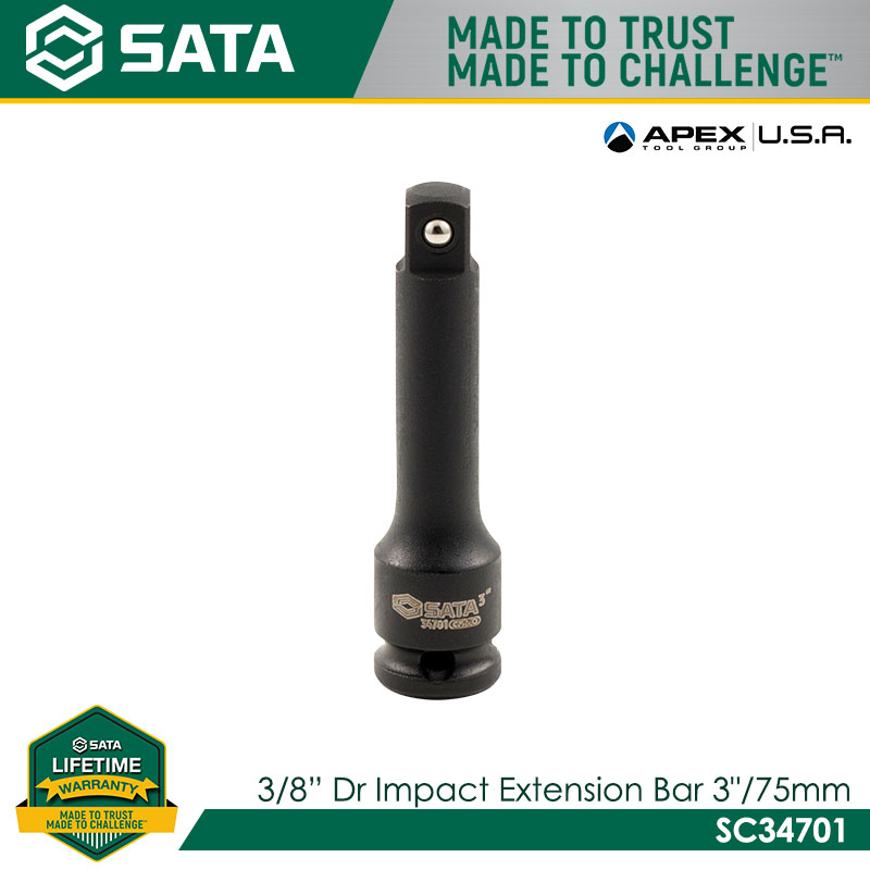 SATA SC34701 3/8" Dr Impact Extension Bar 3"/75mm