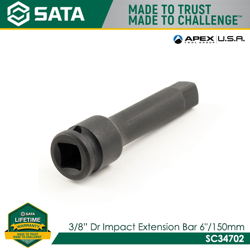 SATA SC34702 3/8" Dr Impact Extension Bar 6"/150mm - Image 2