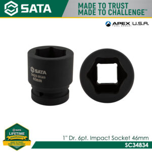 SATA 1" Dr. 6PT Impact Socket