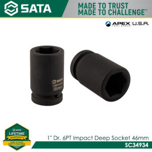 SATA 1" Dr. 6PT Impact Deep Socket